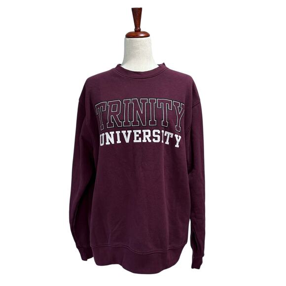 Jansport Trinity University‎ Maroon Sweater Size Large Crewneck Longsleeve (15) - Picture 1 of 8